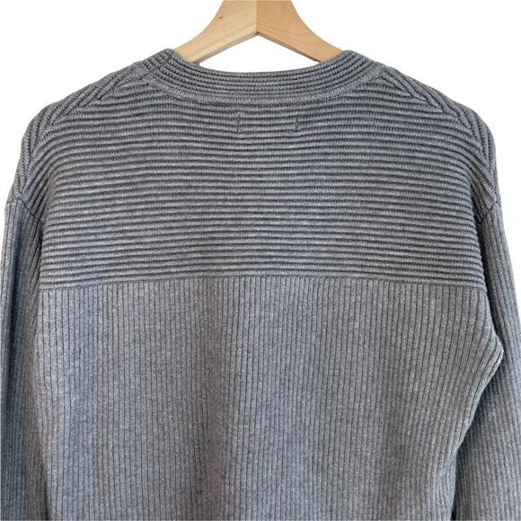 Nanette Lepore Viscose Blend Ribbed Grey Sweater - Picture 5 of 5
